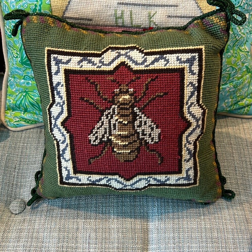 Katha Diddel needle point pillow